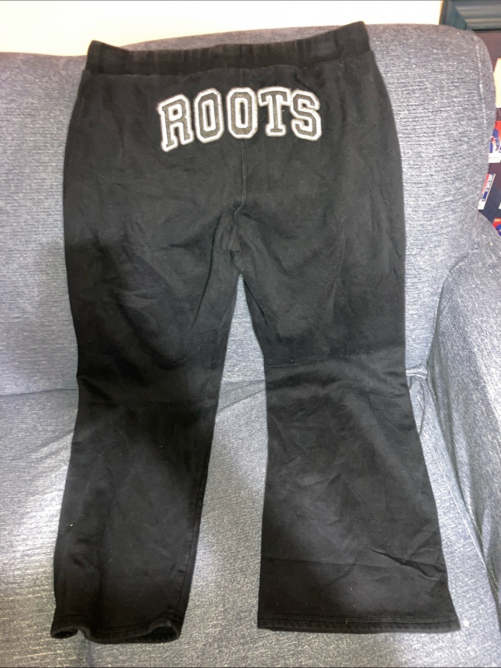 Y2K Roots woman’s Black Sweatpants with White Outline Logo